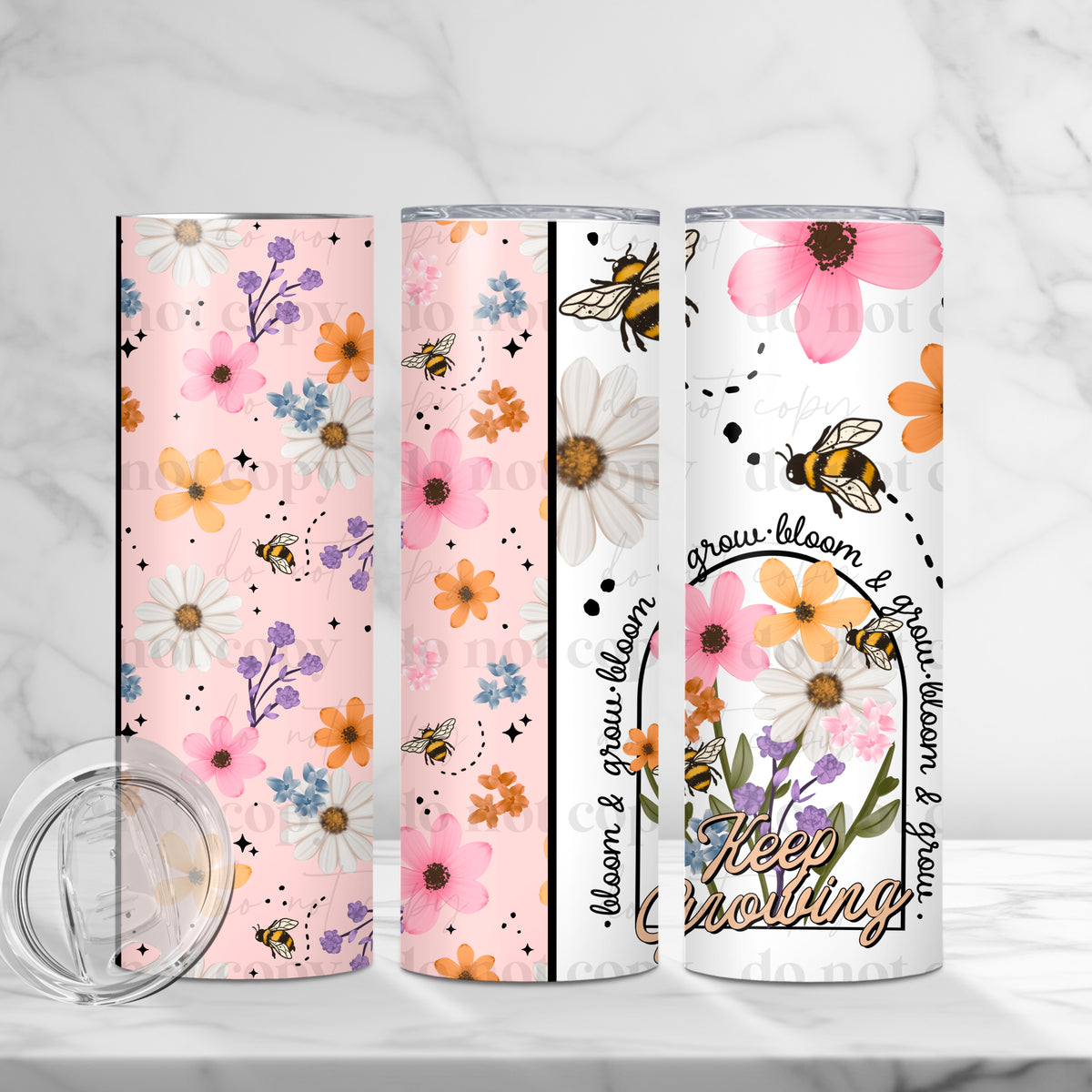 Keep Growing Florals Tumbler Wrap