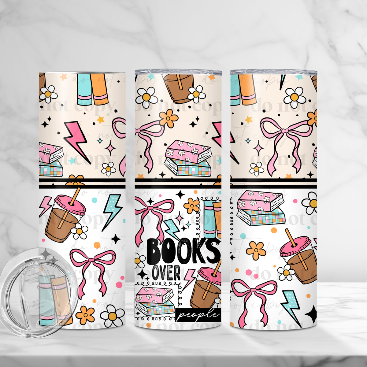 Books Over People Tumbler Wrap
