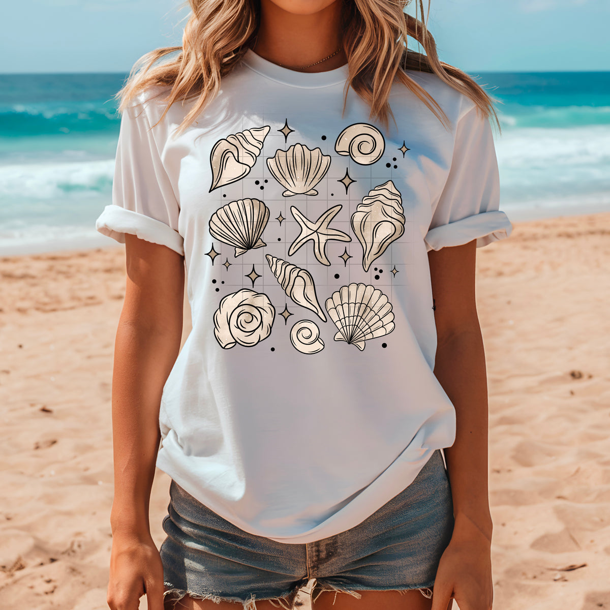 Tan Shell Collage PNG