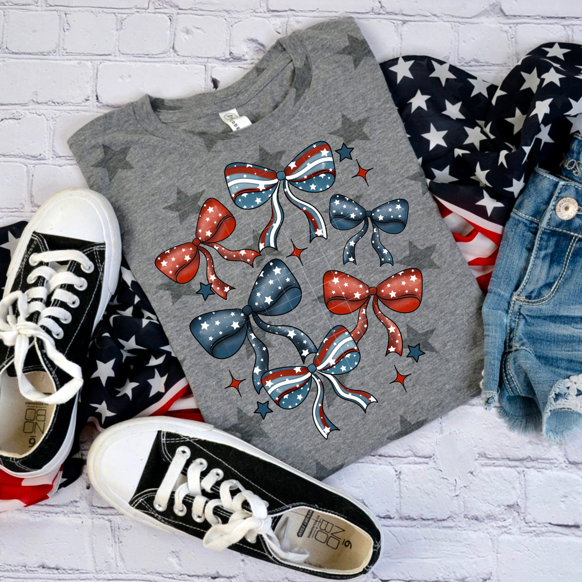 July Fourth Coquette Collage PNG