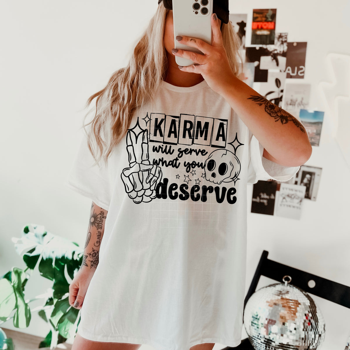 Karma Will Serve Single Color PNG