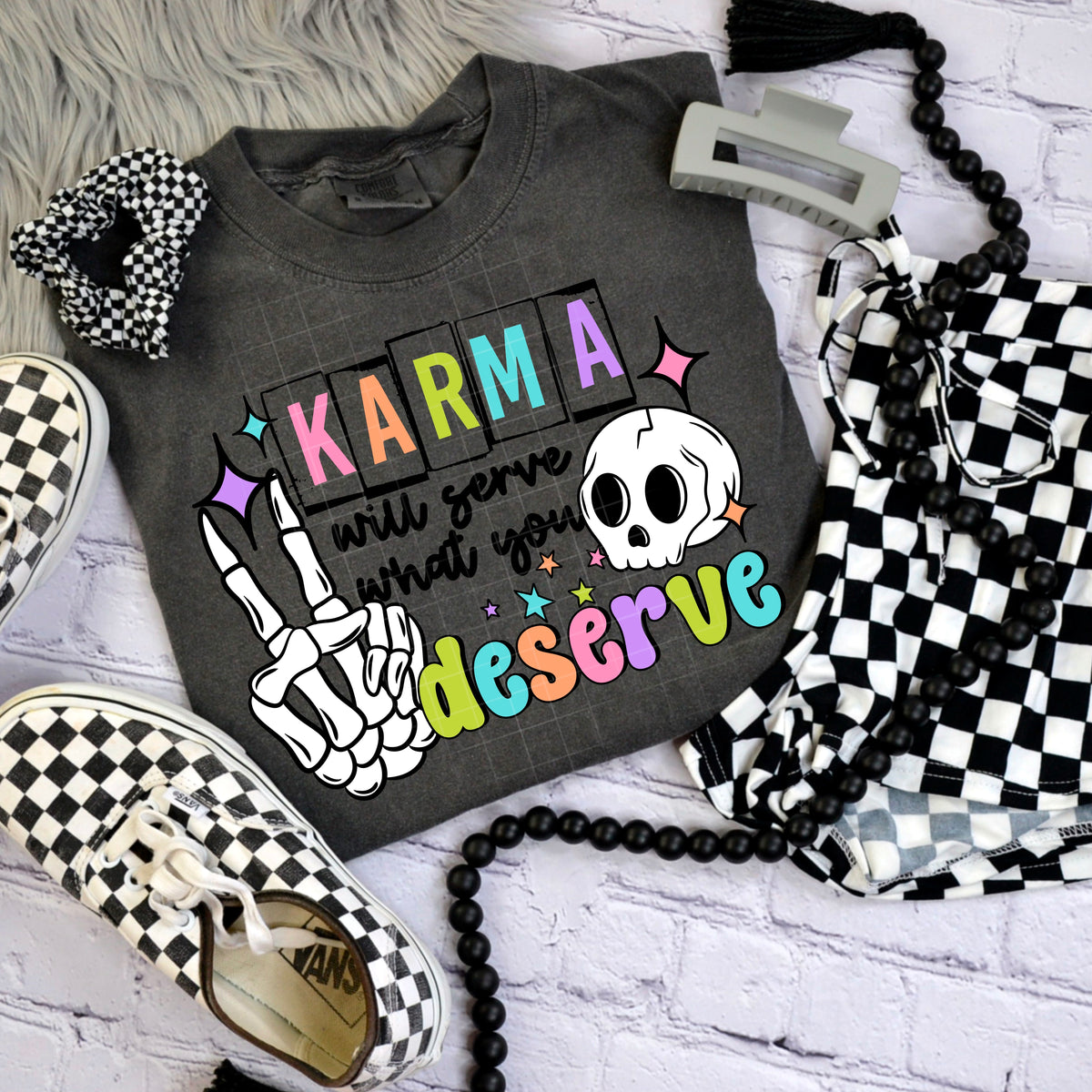 Karma Will Serve Full Color PNG