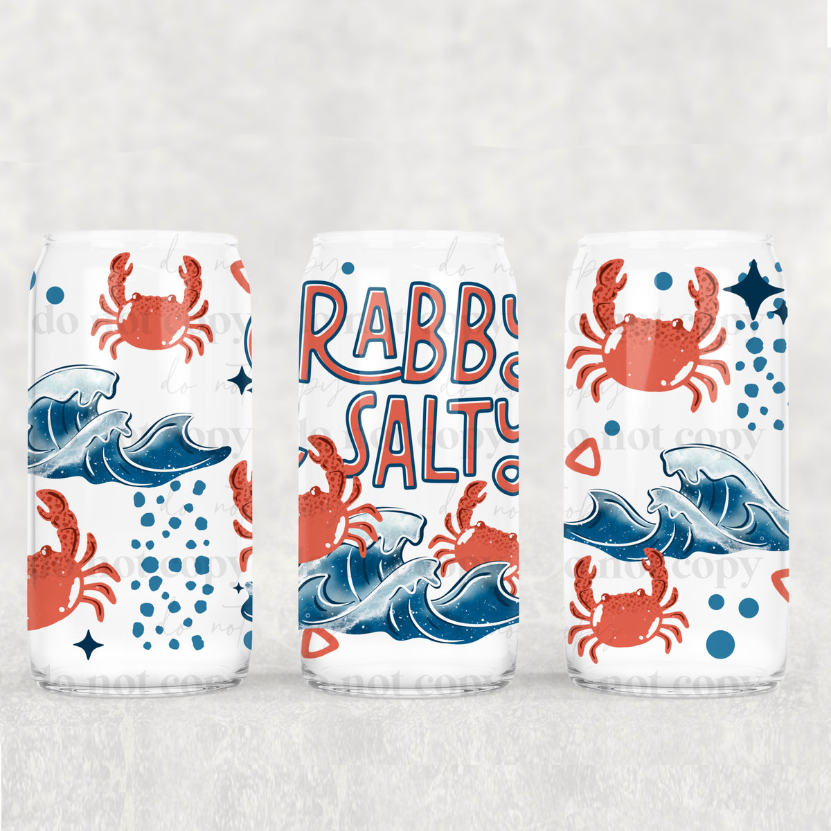 Crabby & Salty 16 Oz Glass Wrap