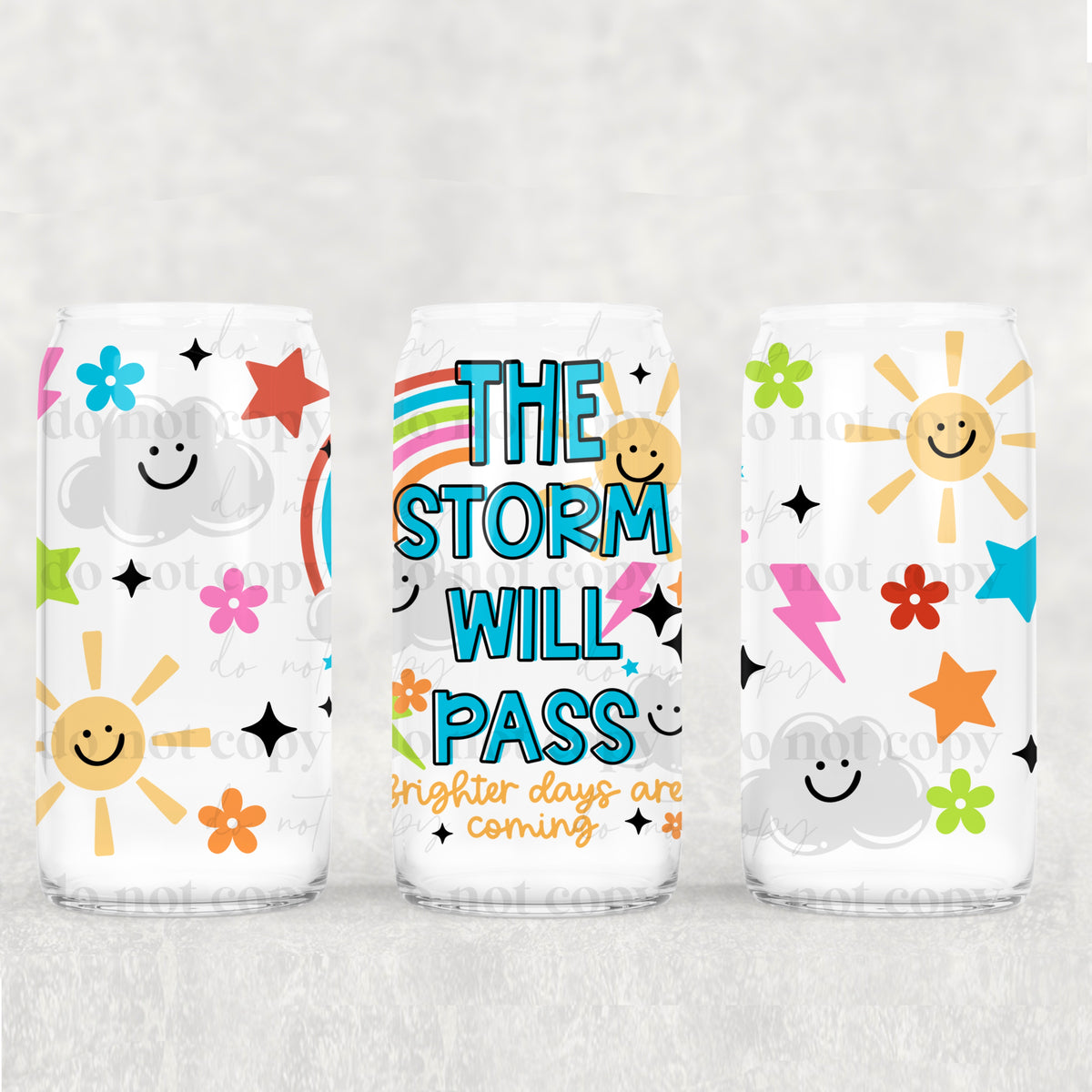 Storm Will Pass 16oz Glass Wrap