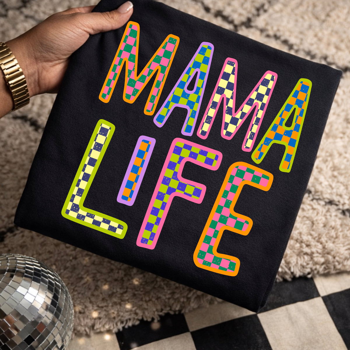 Checker Mama Life PNG