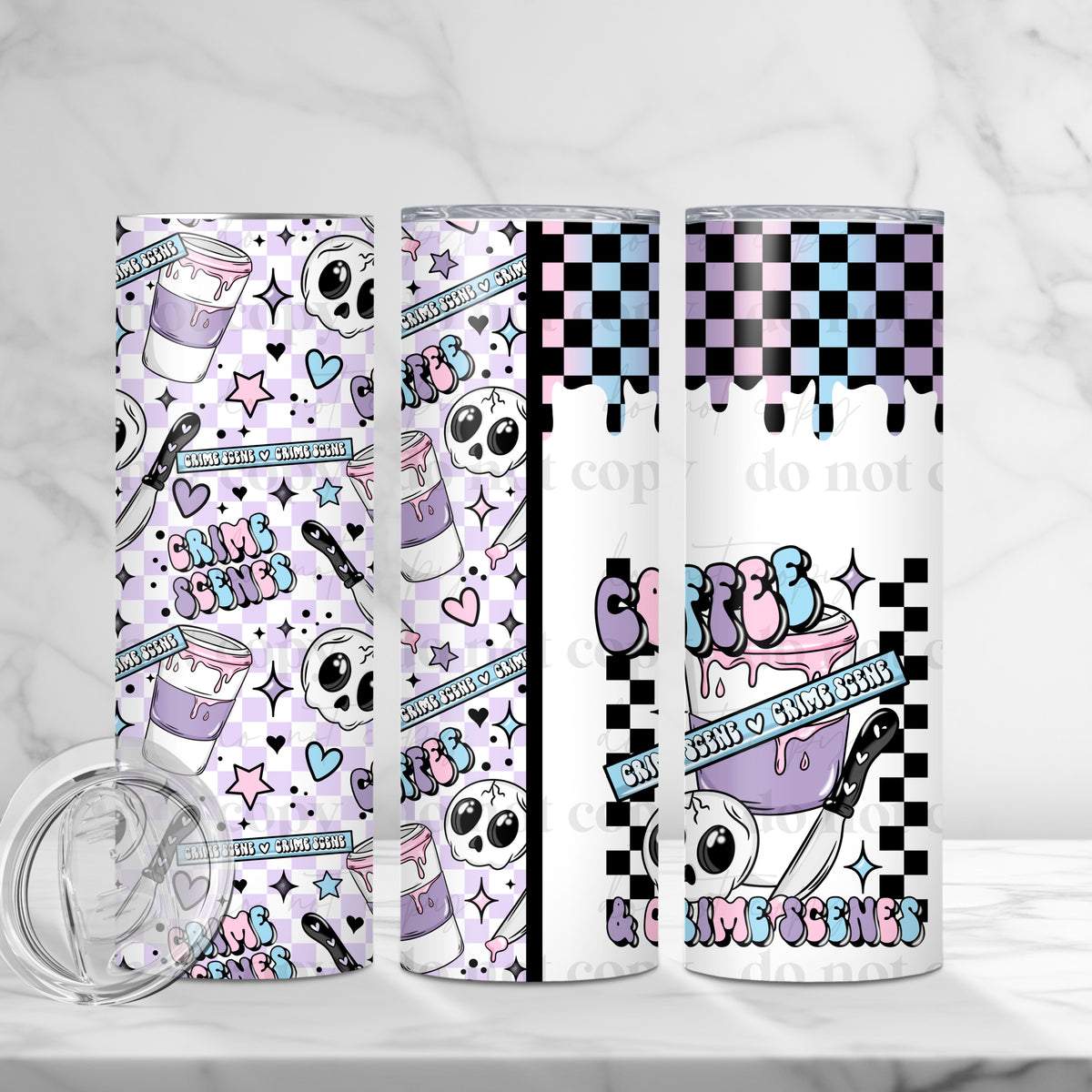 Coffee & Crime Scenes Tumbler Wrap