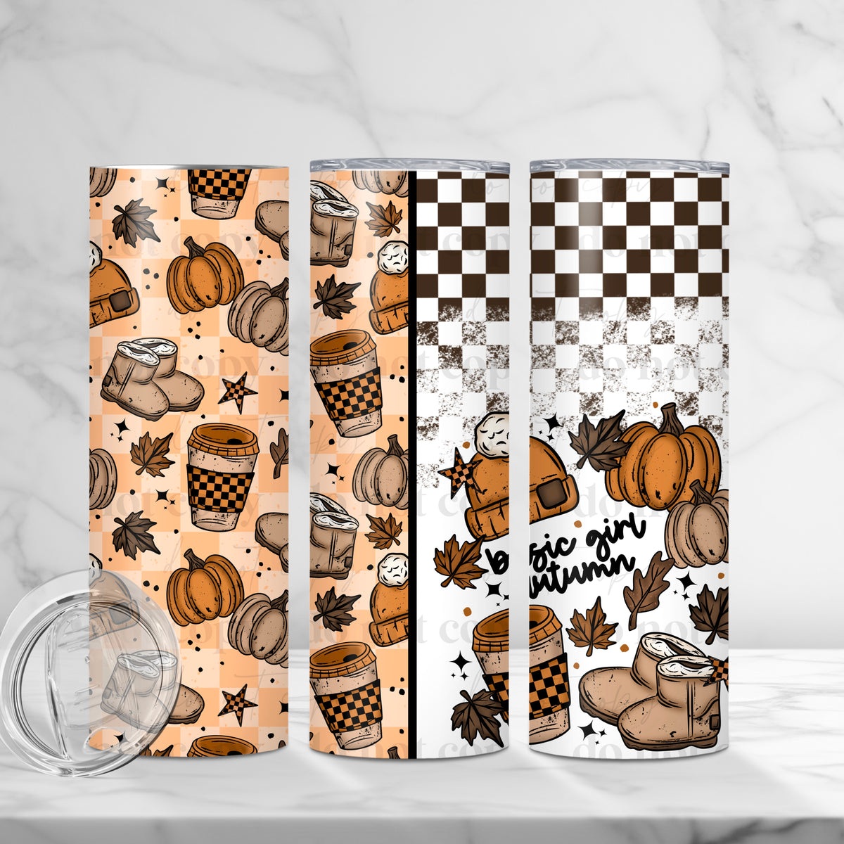 Basic Girl Autumn Tumbler Wrap