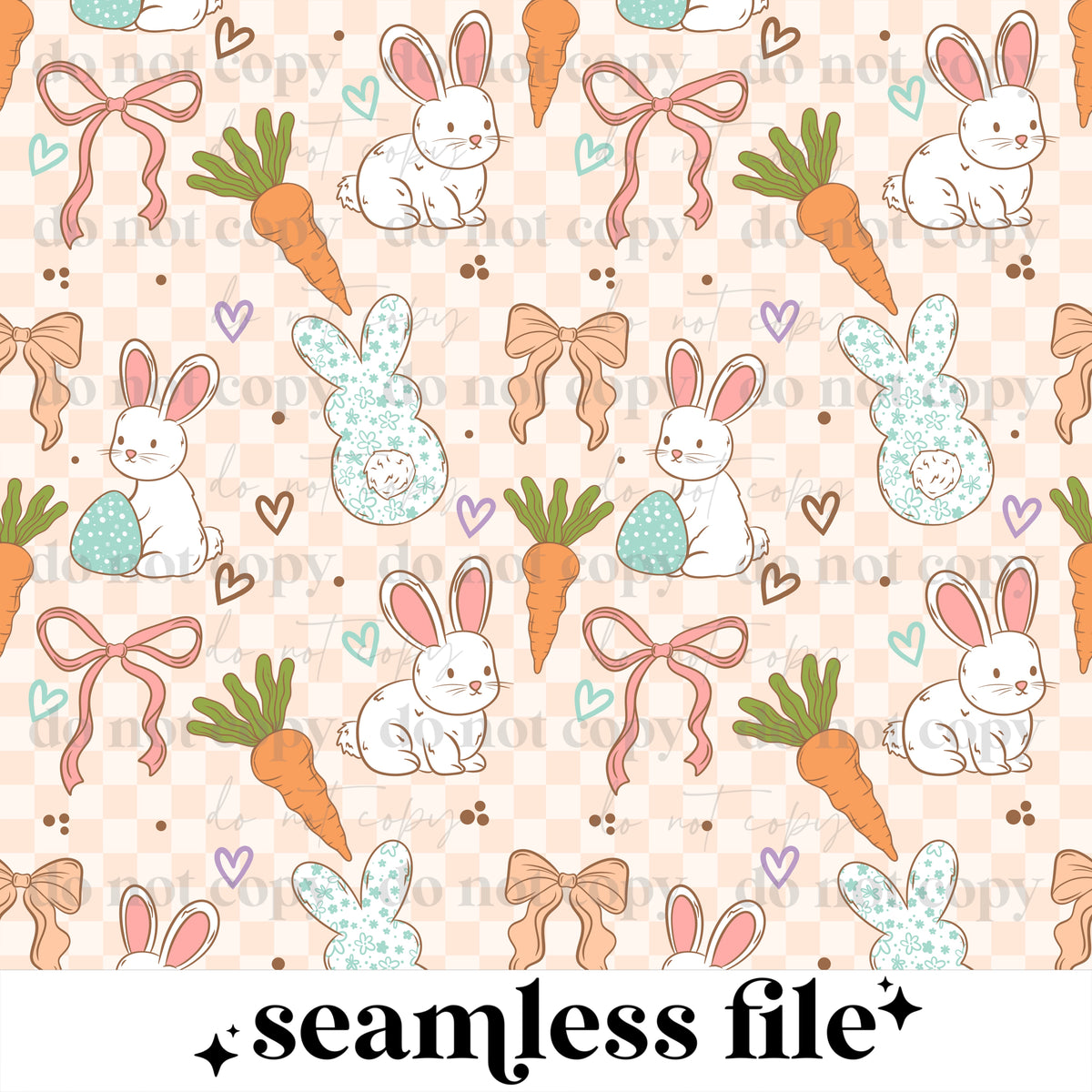 Easter Bunnies Frames Seamless