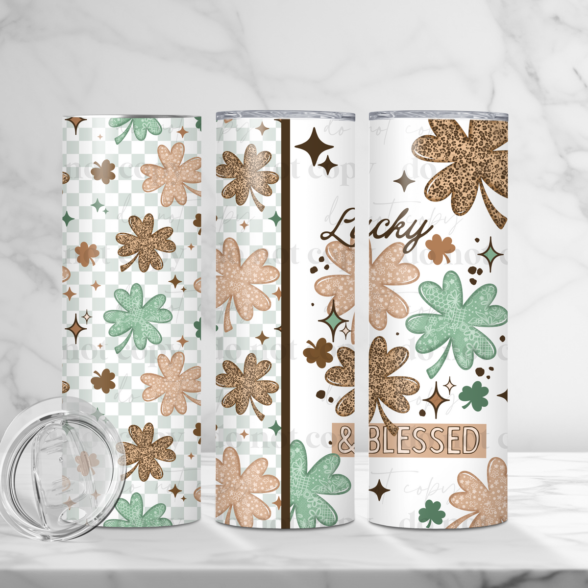 Lucky & Blessed Tumbler Wrap