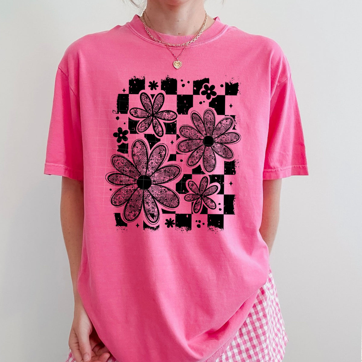 Distressed Lace Florals Single Color PNG