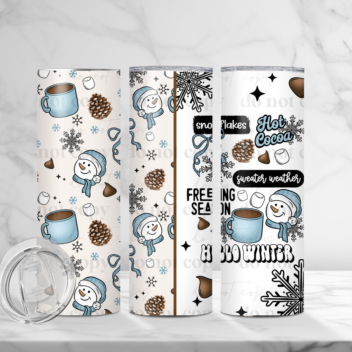 Hello Winter Tumbler Wrap