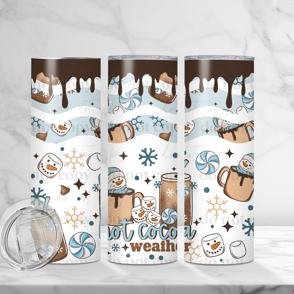 Hot Cocoa Weather Tumbler Wrap