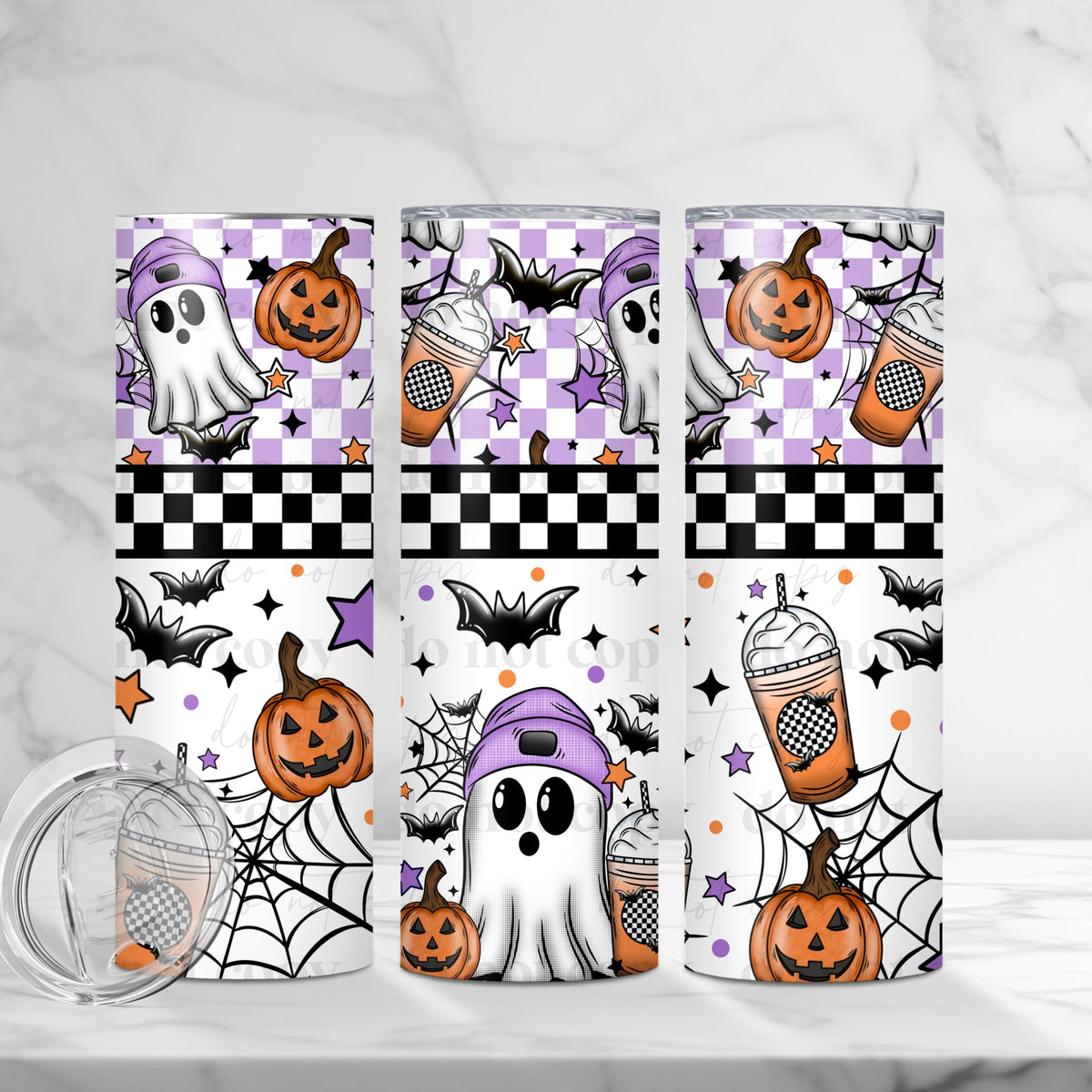 Halloween Ghost Tumbler Wrap