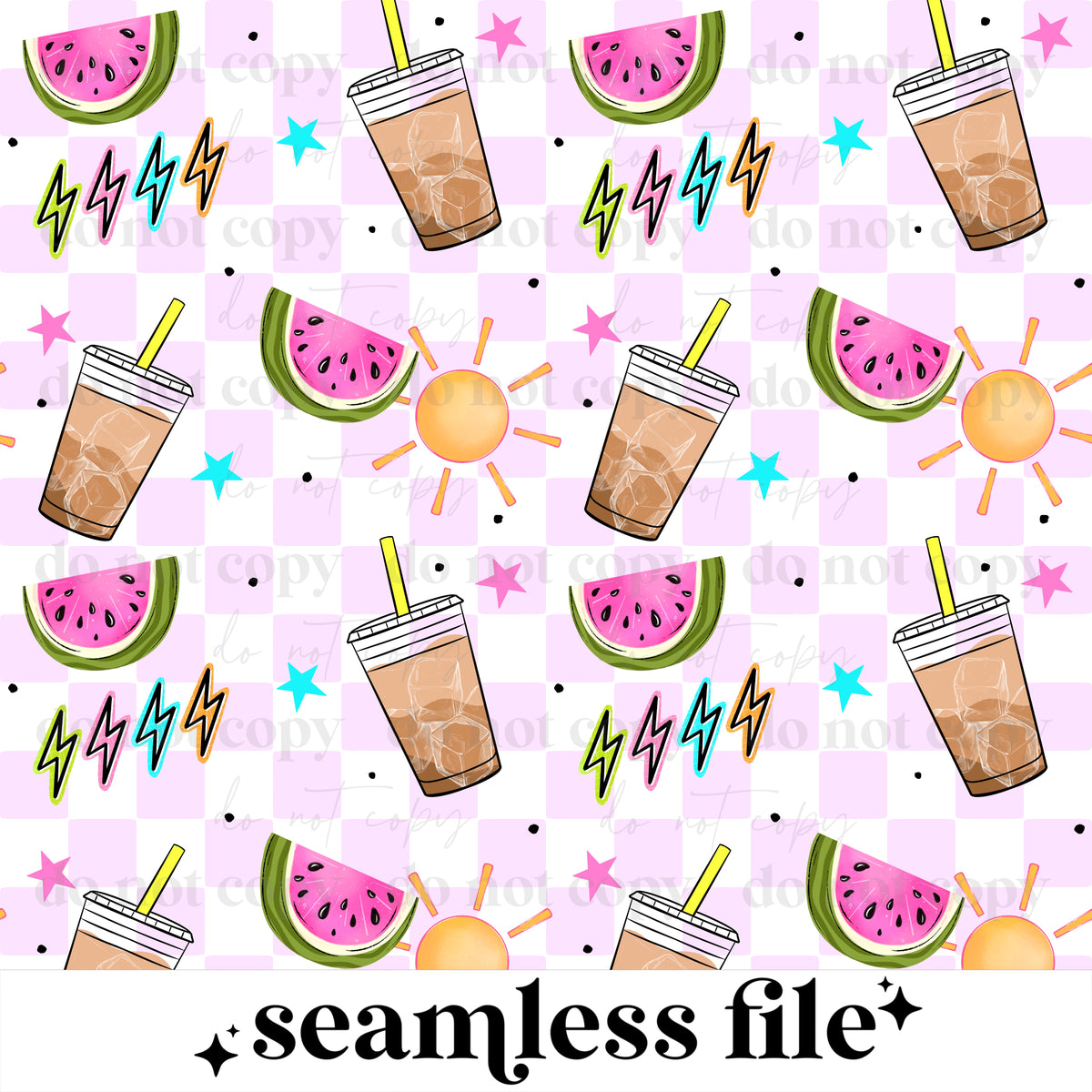 Iced Coffee Degrees Seamless