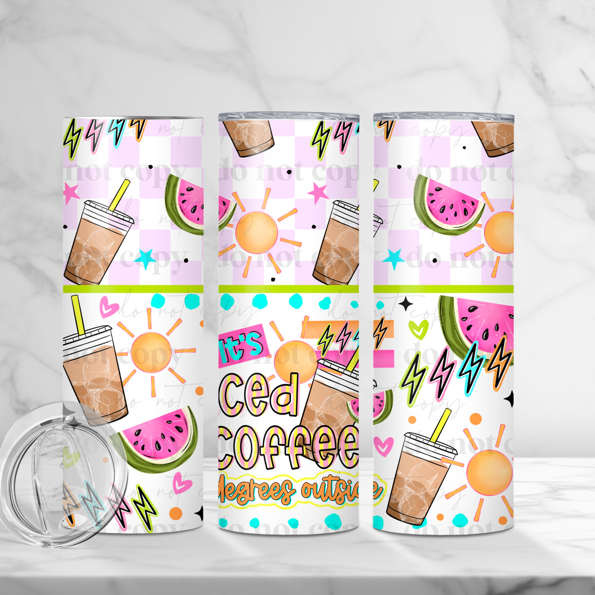 Iced Coffee Degrees Tumbler Wrap