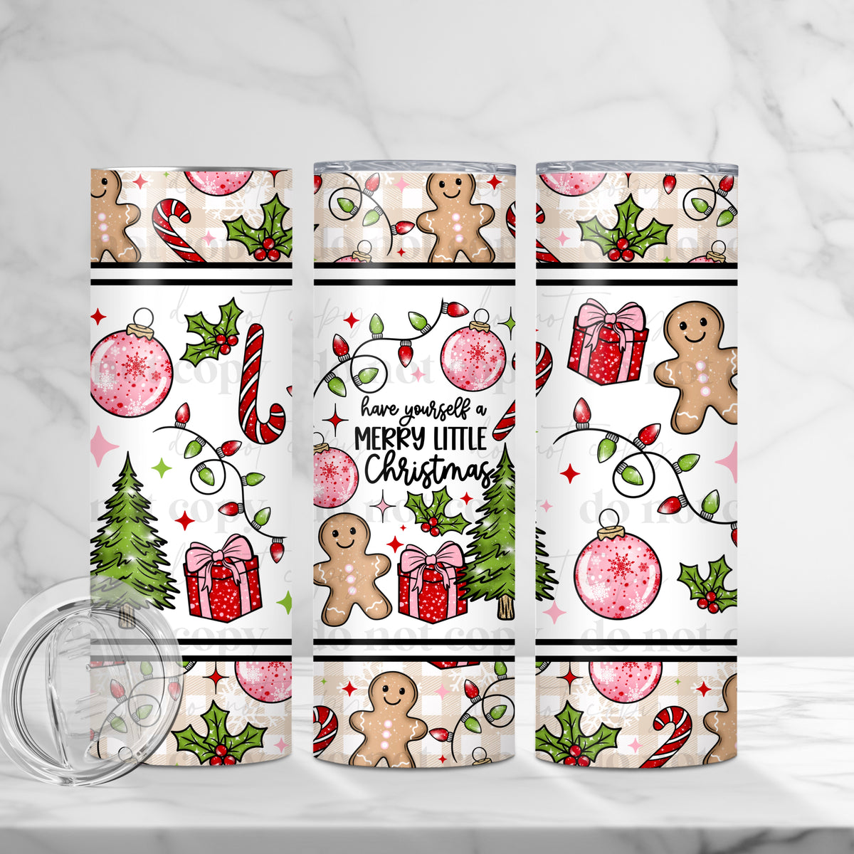 Merry Little Christmas Tumbler Wrap