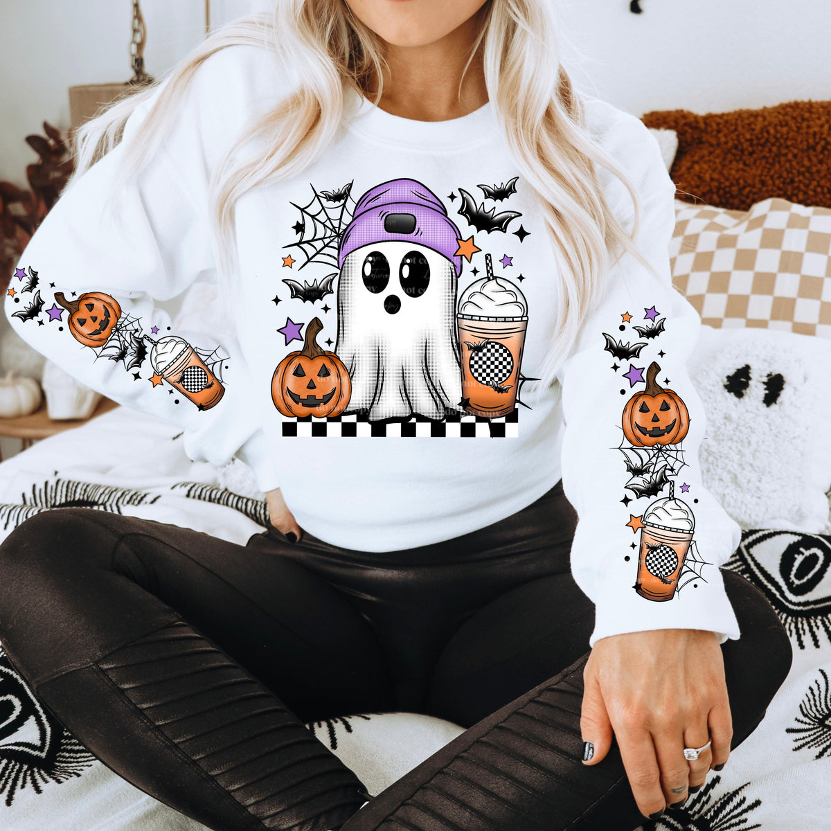 Halloween Ghost w/ Sleeve PNG