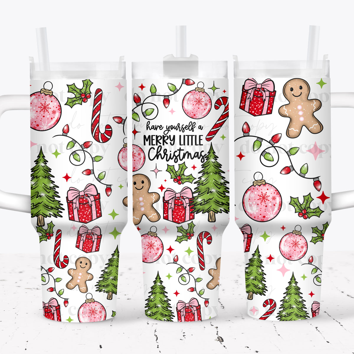 Merry Little Christmas 40oz Tumbler Wrap