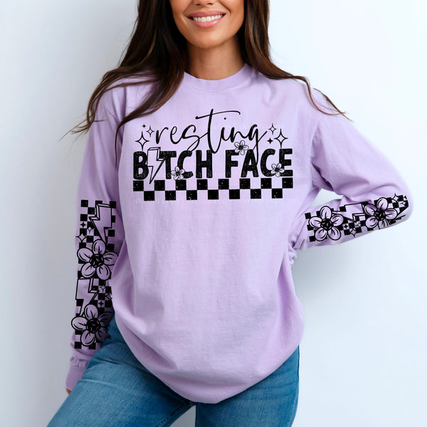 Resting B*tch Face Single Color PNG