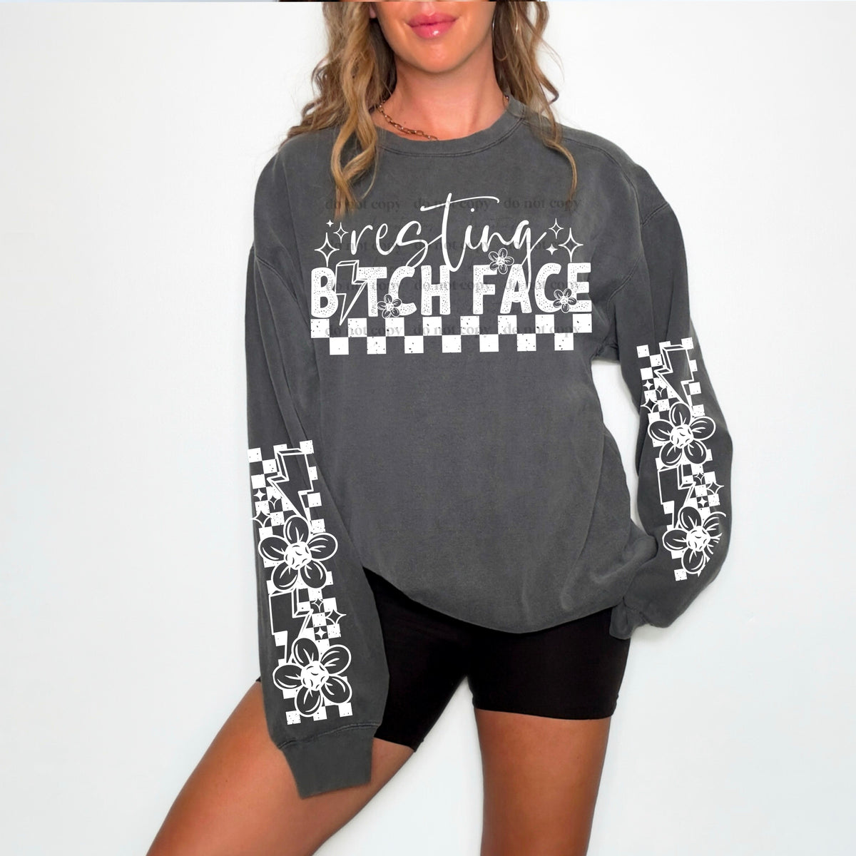 Resting B*tch Face Single Color PNG