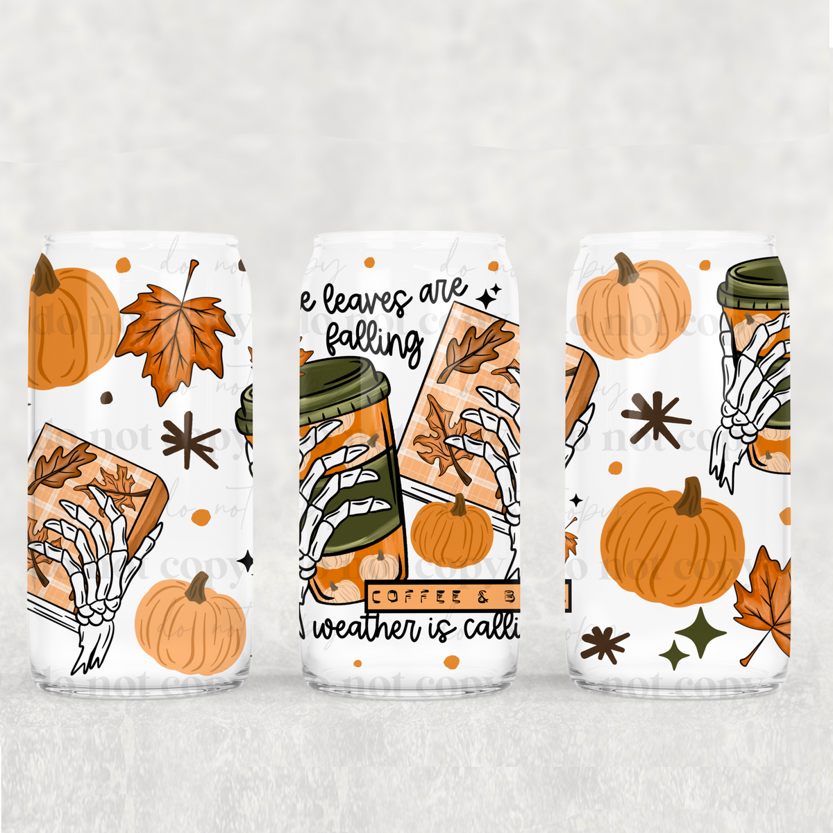 Leaves Are Falling 16oz Glass Wrap