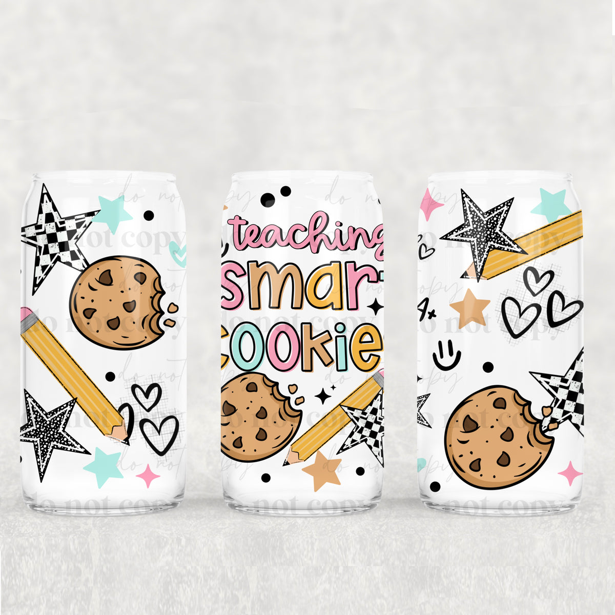 Teaching Smart Cookies 16oz Glass Wrap