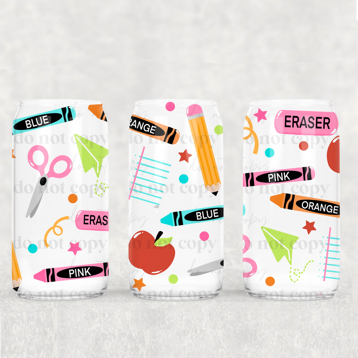 School Things 16oz Glass Wrap