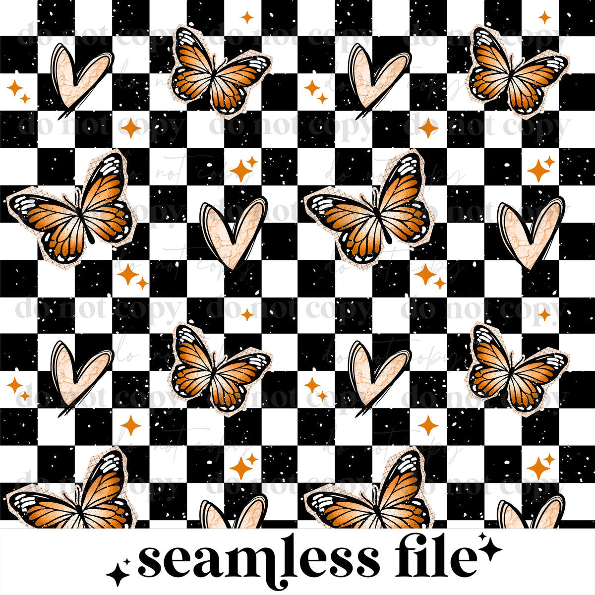 Don't Look Back Butterfly Seamless