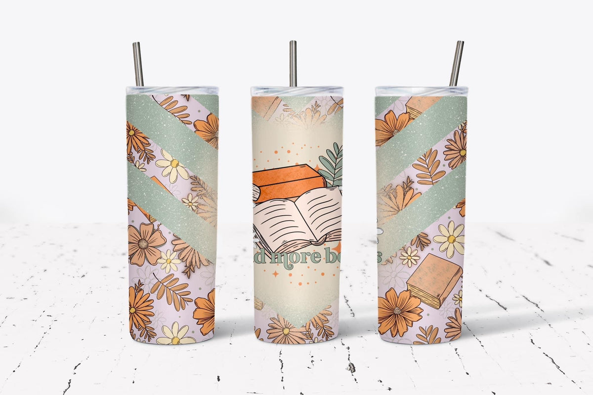 Read More Books Tumbler Wrap PNG
