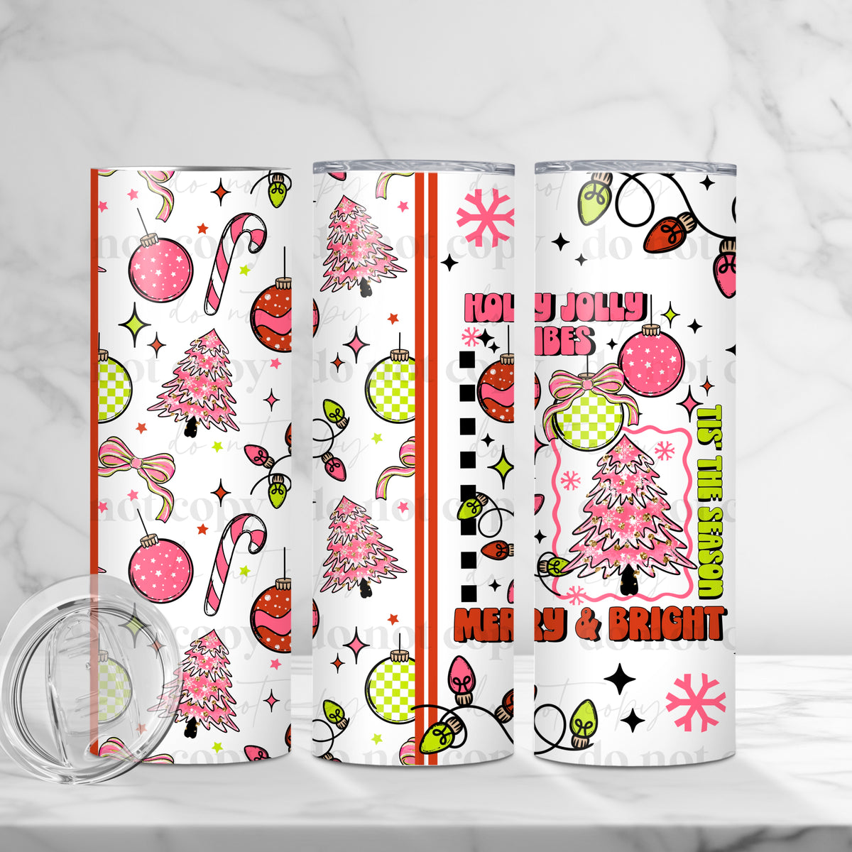 Holly Jolly Vibes Tumbler Wrap