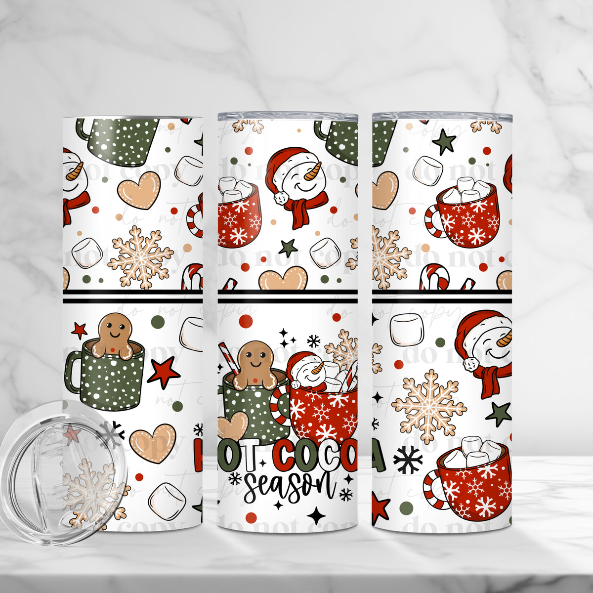Red Hot Cocoa Season Tumbler Wrap