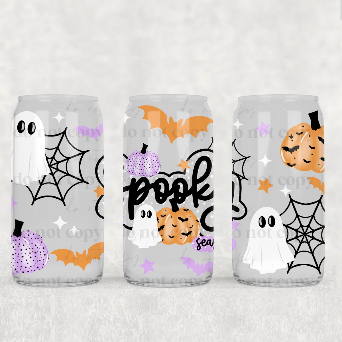 Spooky Season 16oz Glass Wrap