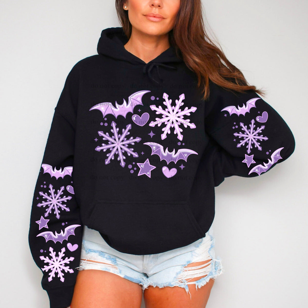 Purple Snowflake Bats w/ Sleeves PNG