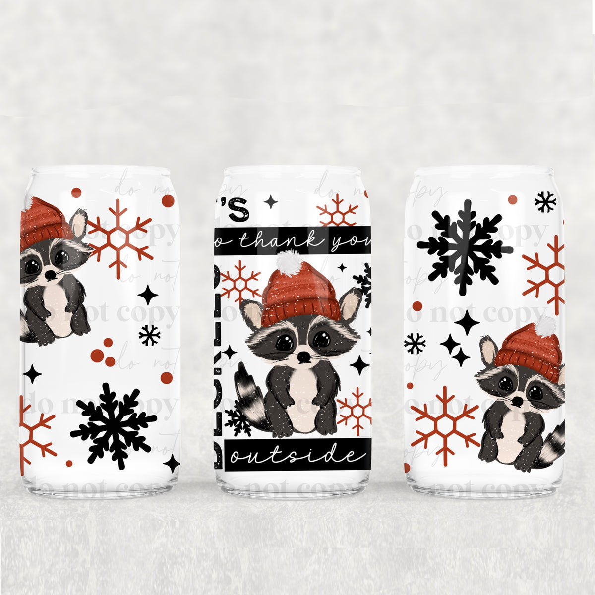 No Thank You 16oz Glass Wrap