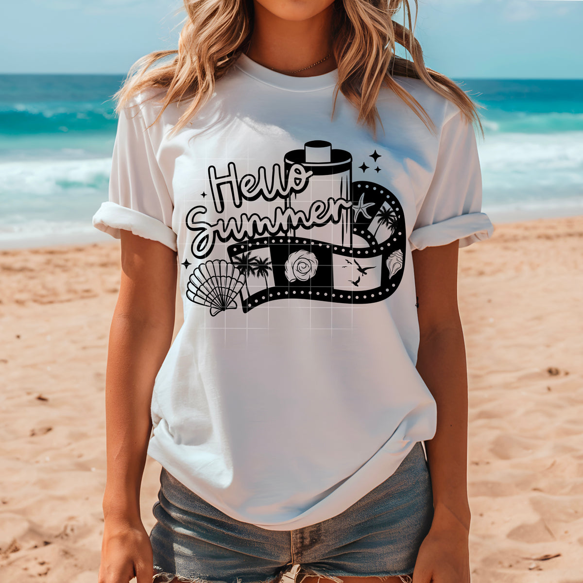 Hello Summer Single Color PNG