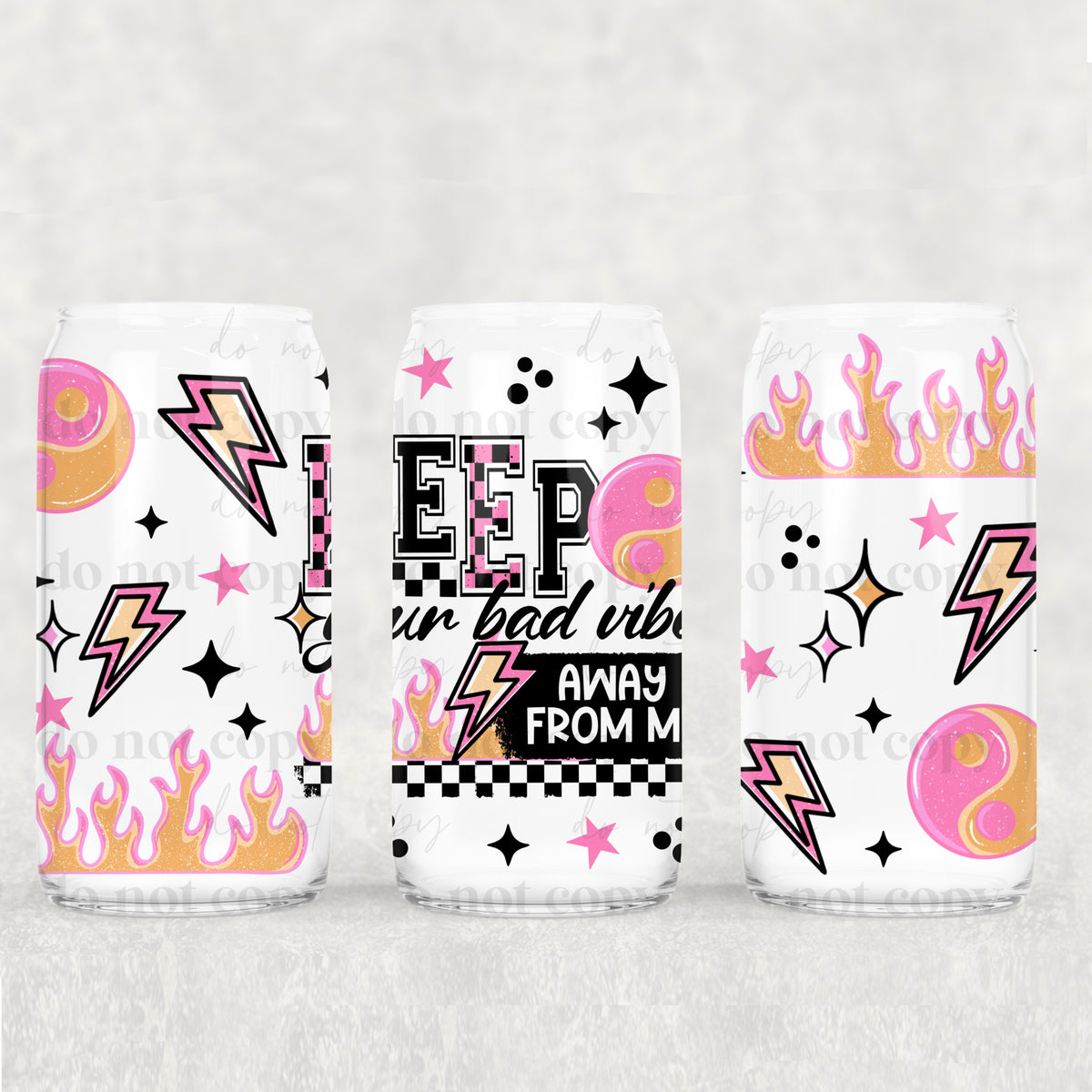 Bad Vibes 16oz Glass Wrap