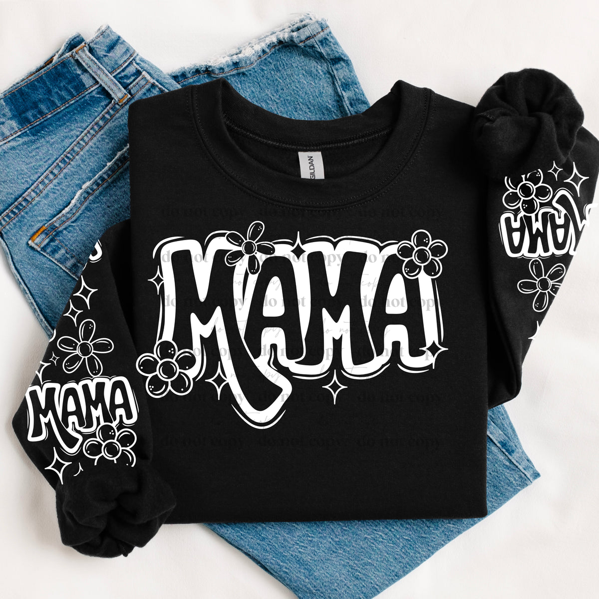 Mama Single Color w/ Sleeves PNG