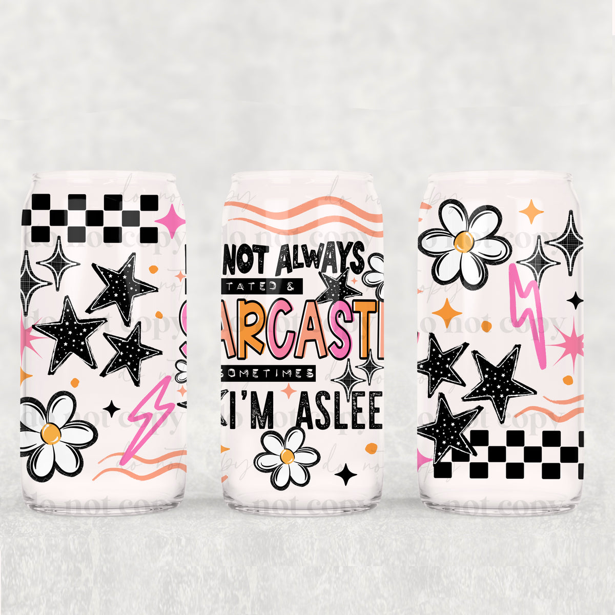 Sarcastic 16oz Glass Wrap