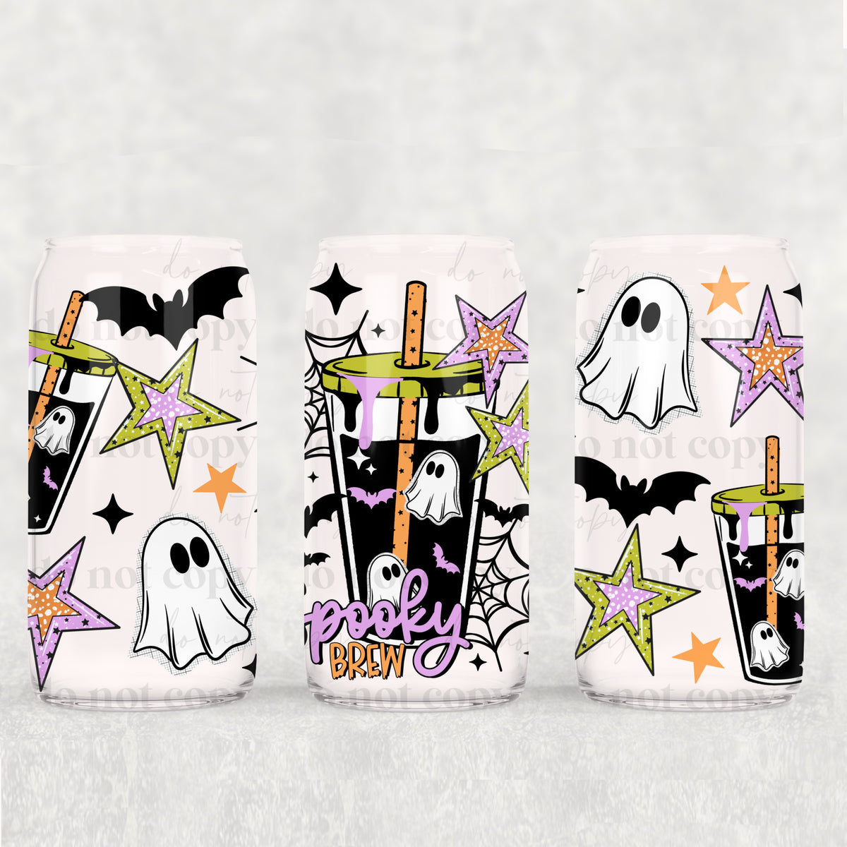 Spooky Brew 16oz Glass Wrap