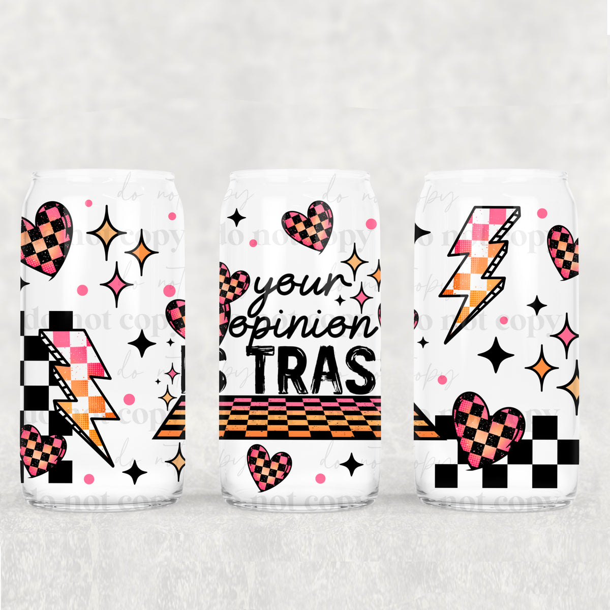 Opinion Is Trash 16oz Glass Wrap