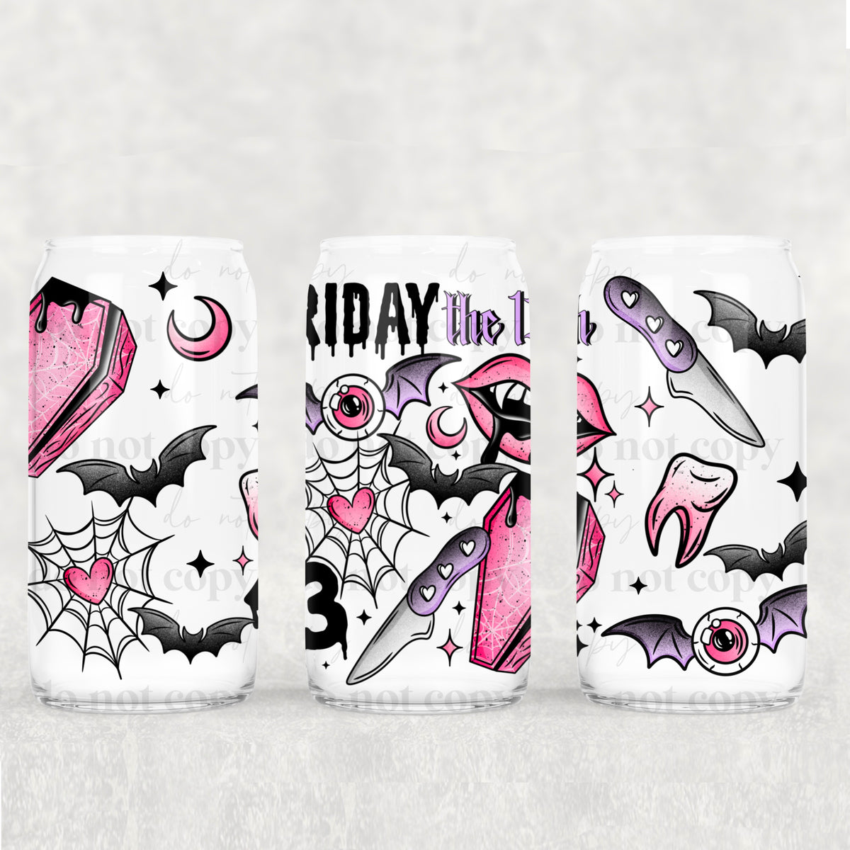 Friday The 13th 16oz Glass Wrap