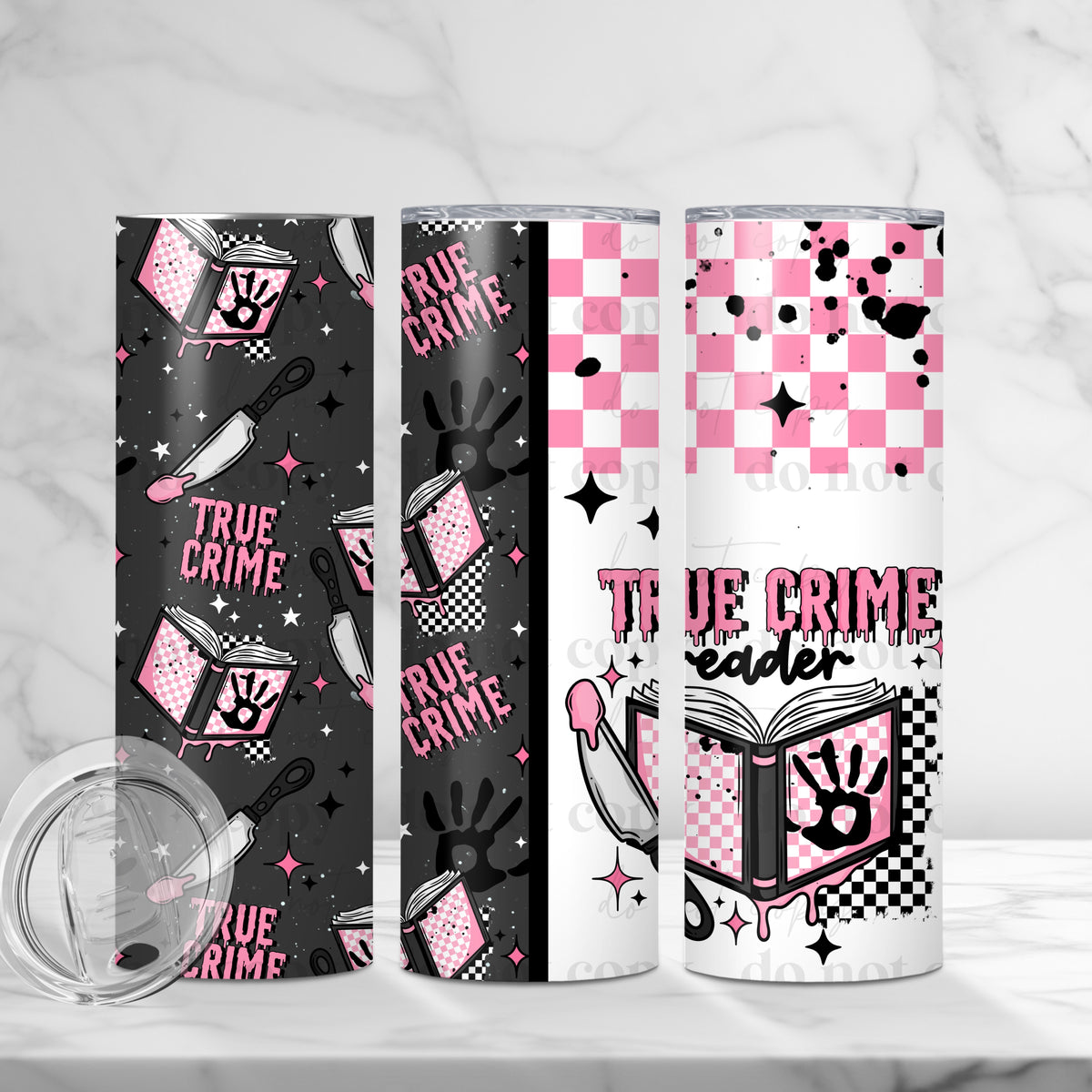 True Crime Reader Tumbler Wrap