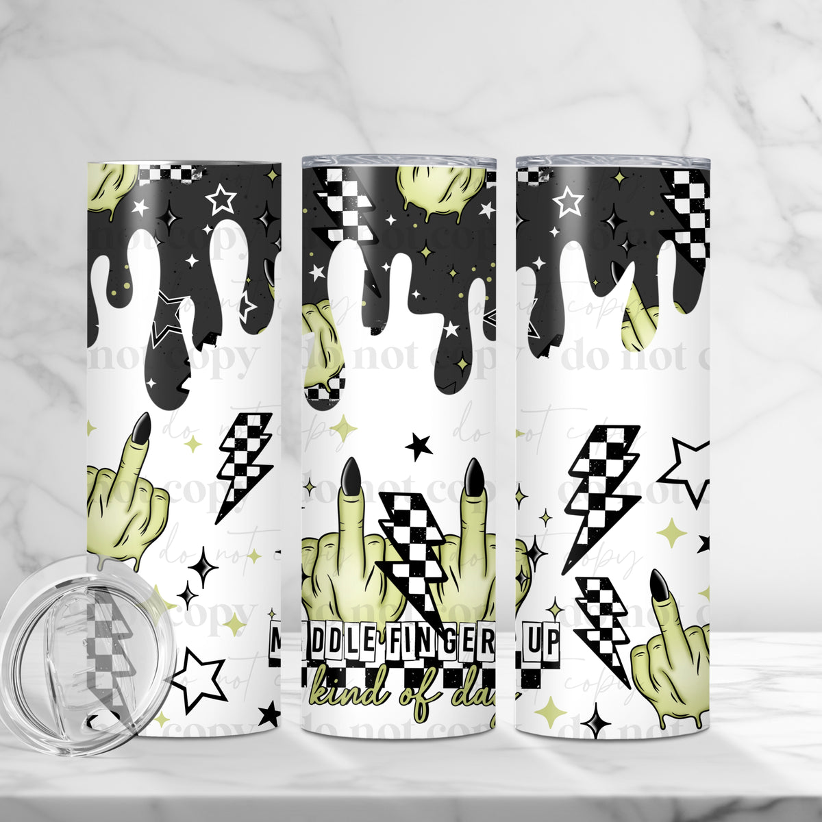 Middle Fingers Up Tumbler Wrap