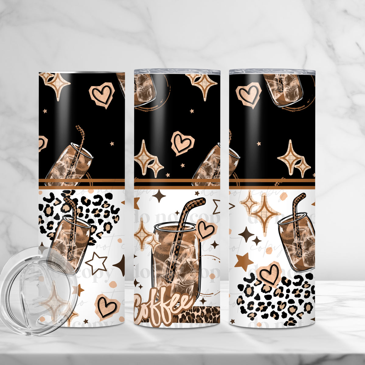 Leopard Coffee Tumbler Wrap