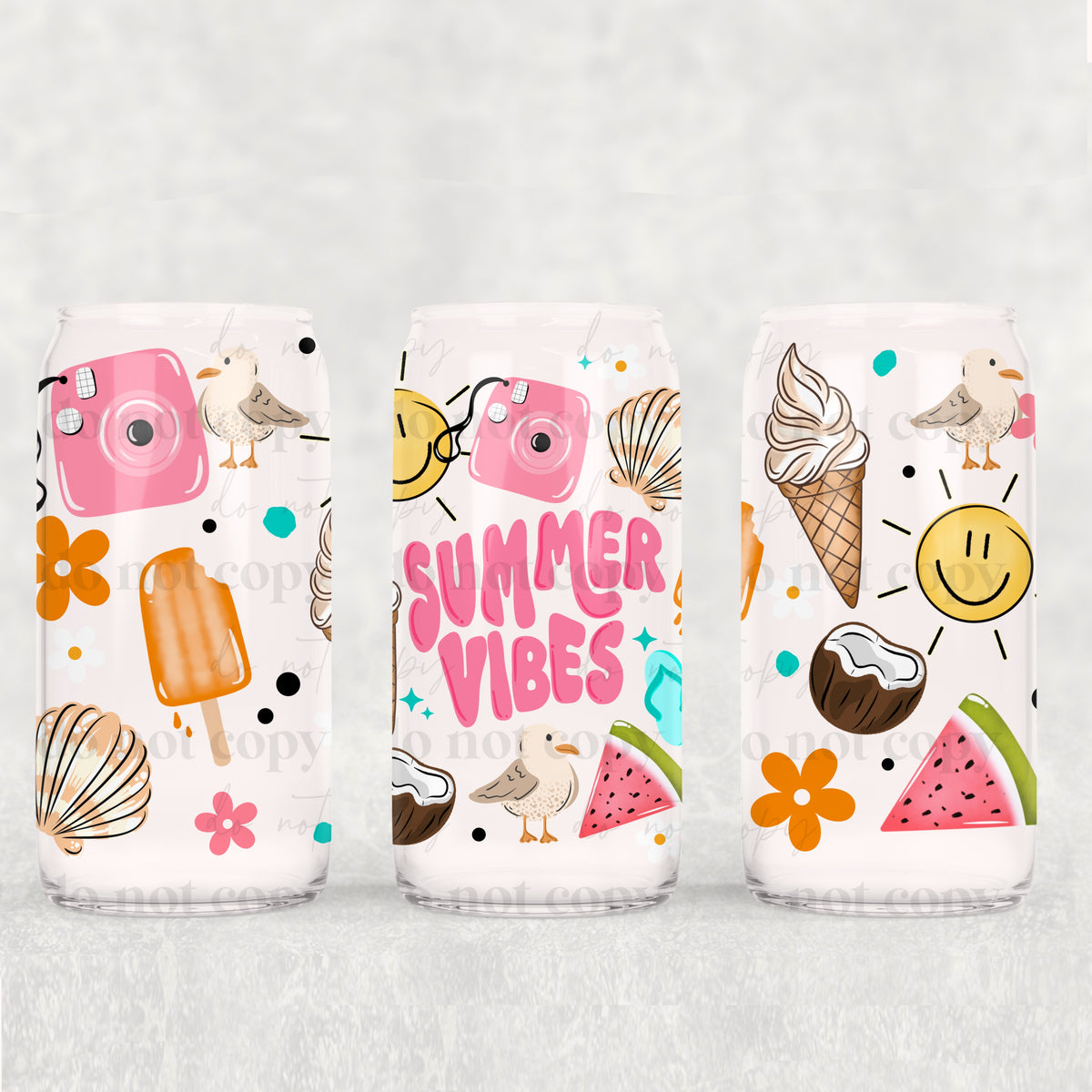 Summer Vibes 16oz Glass Wrap