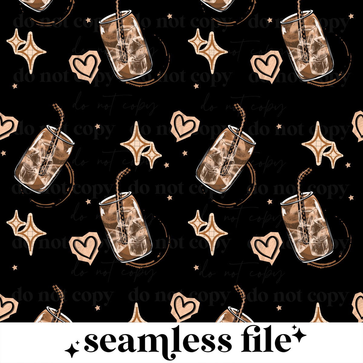 Leopard Coffee Seamless