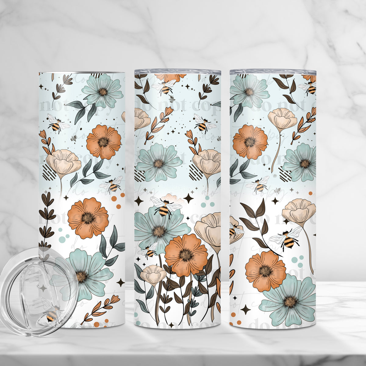 Bee Florals Tumbler Wrap