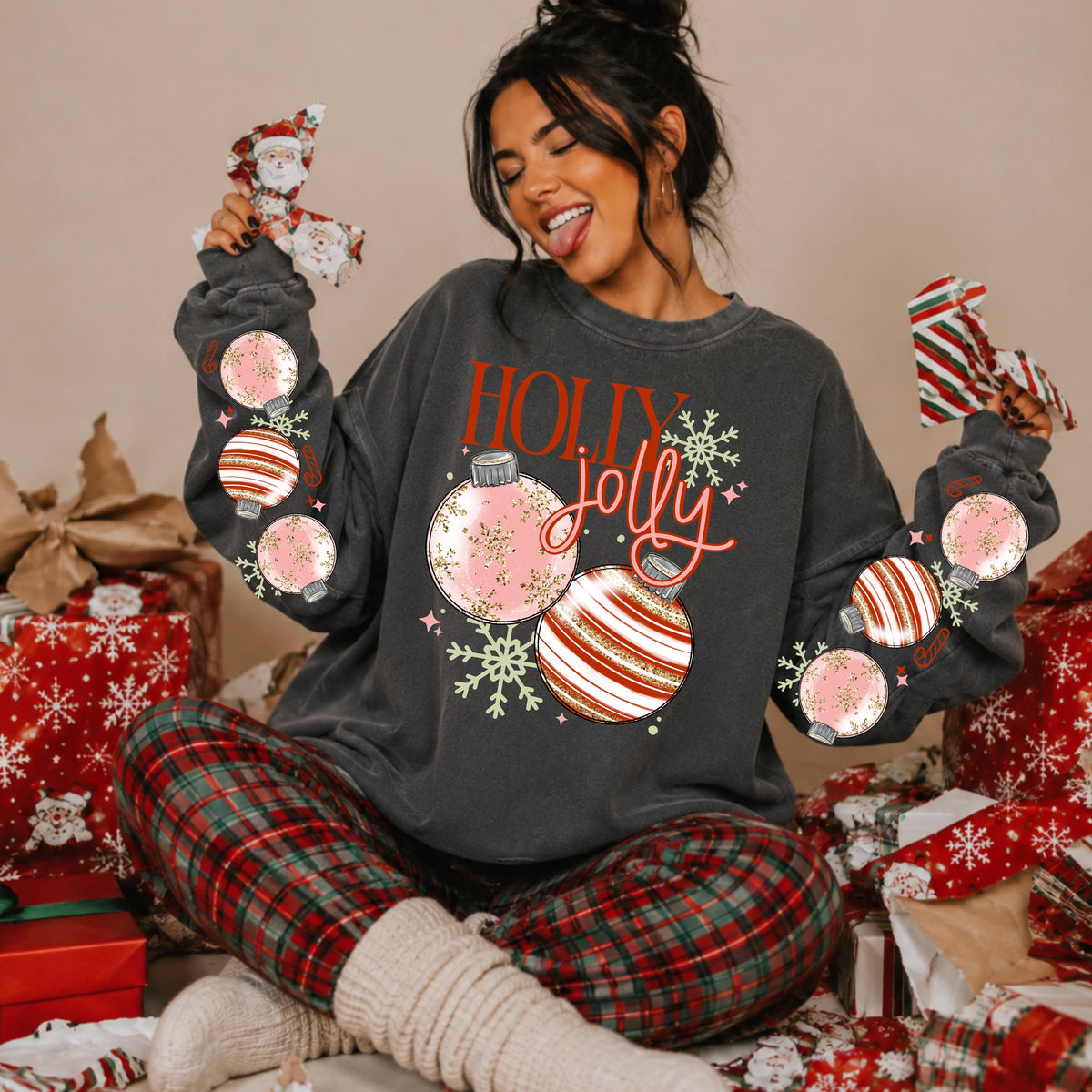Holly Jolly w/ Sleeves PNG