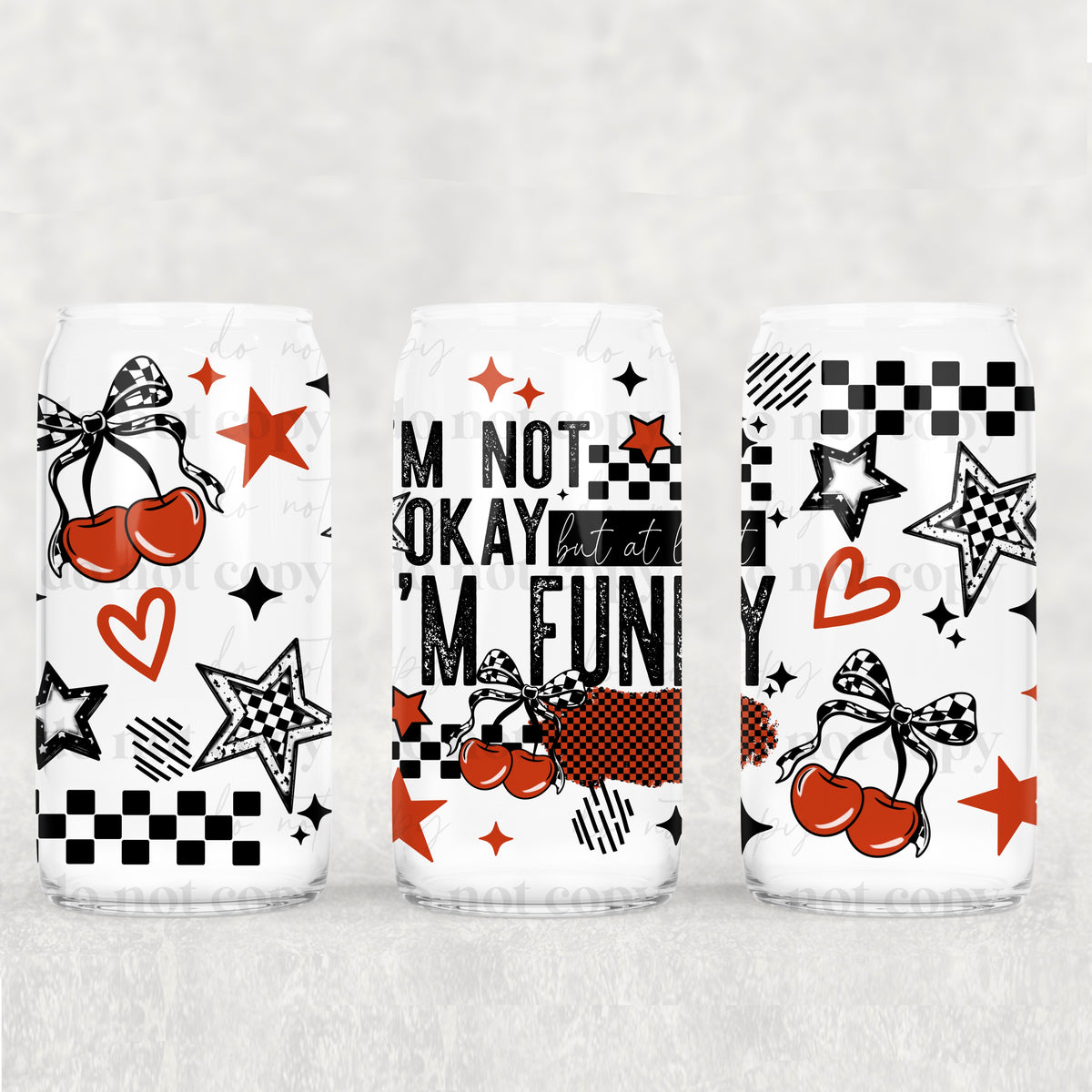 Atleast I'm Funny 16oz Glass Wrap