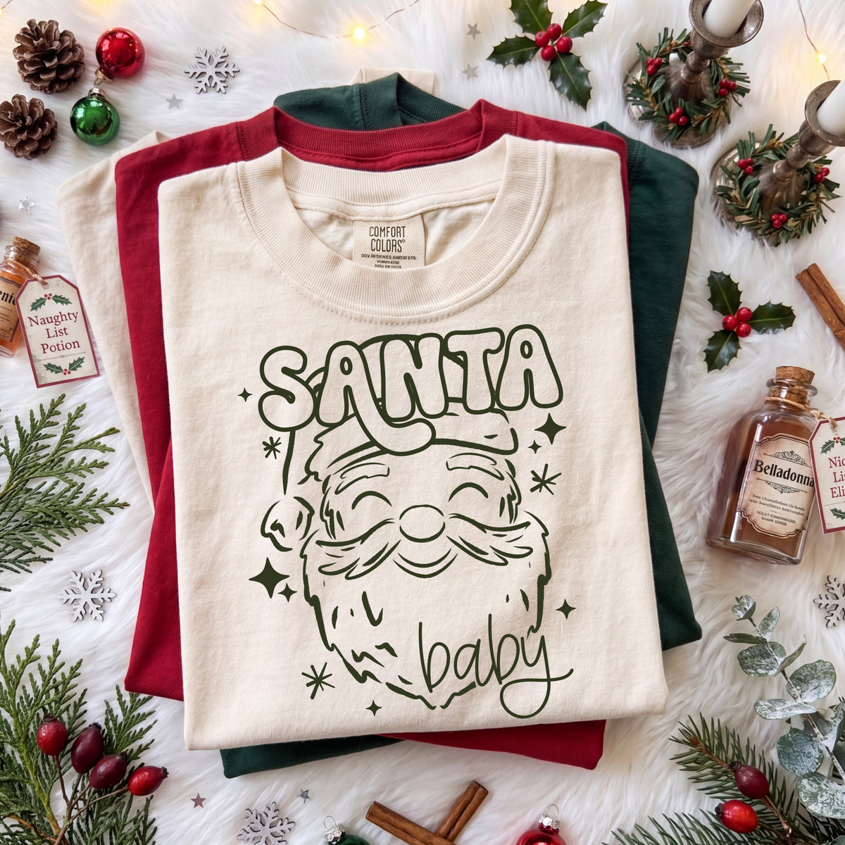Santa Baby Single Color PNG